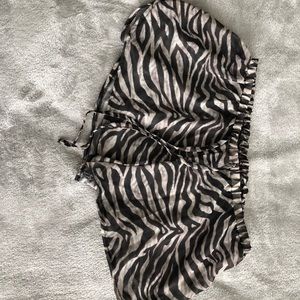 H&M Zebra Print Shorts.